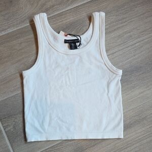 Adorable White Stretchy Tank Top
